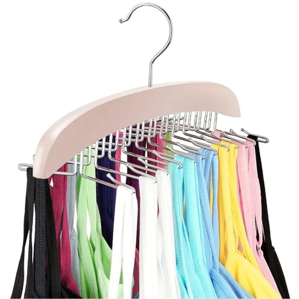 📷🔸️NWOT Rose Gold Rotating Space Saving Wood Hanger